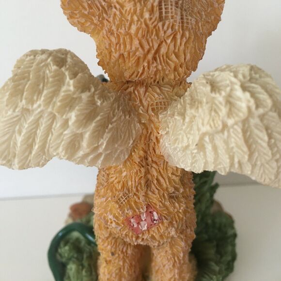 Teddy Angels Bruin & Bluebirds NURTURE & NATURE Birdbath & Birds Figurine 4" - Picture 9 of 11